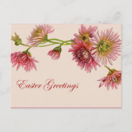 Postal Festiva Saludos de Pascua de Crisantemo - Postcard