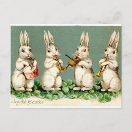 Postal Festiva Saludos de Pascua de la antigüedad de la banda de