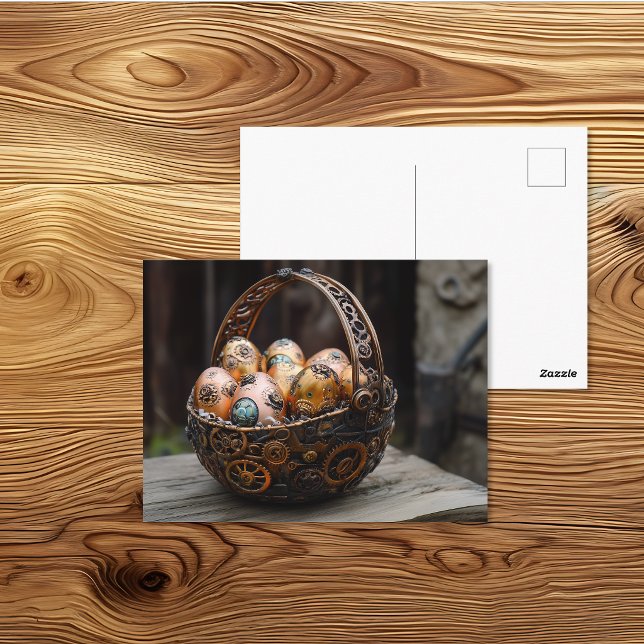 Postal Festiva Saludos de Pascua Steampunk (Subido por el creador)