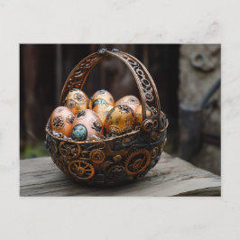 Postal Festiva Saludos de Pascua Steampunk