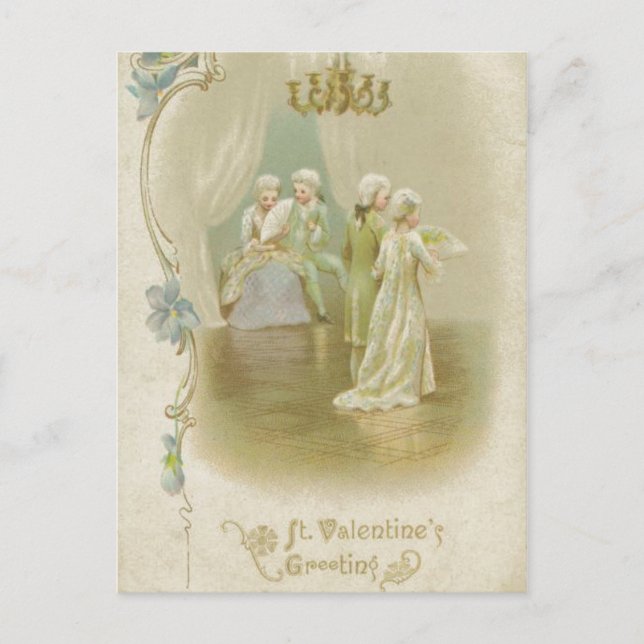 Postal Festiva Saludos de San Valentín (Anverso)