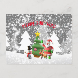 Postal Festiva Saludos de Santa