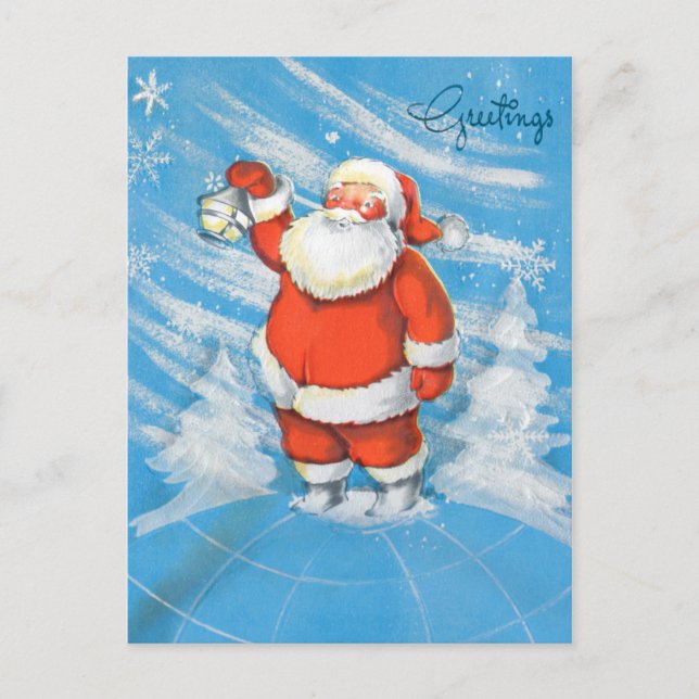 Postal Festiva Saludos de Santa (Anverso)