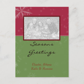 Postal Festiva Saludos de Seasons