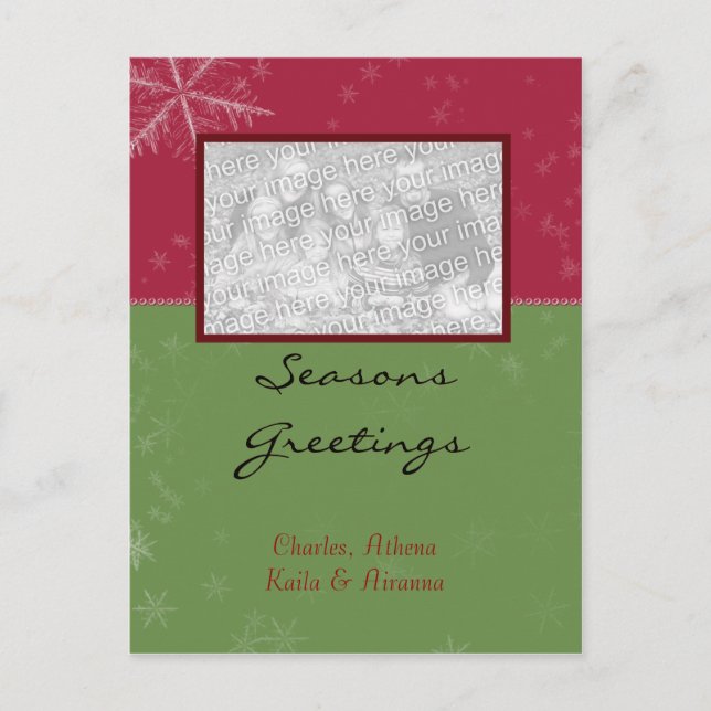 Postal Festiva Saludos de Seasons (Anverso)