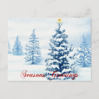Postal Festiva Saludos de Seasons