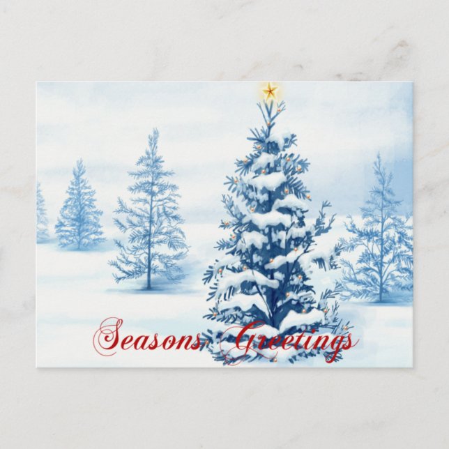 Postal Festiva Saludos de Seasons (Anverso)