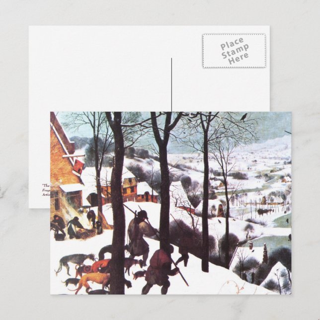 Postal Festiva Saludos de temporada. Bella Artes (Anverso / Reverso)