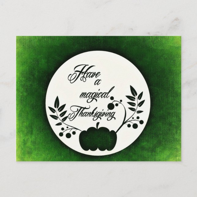 Postal Festiva Saludos del Día de Acción de Gracias (Anverso)