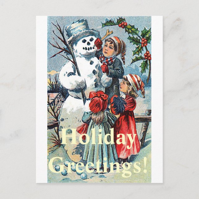 Postal Festiva ¡Saludos del día de fiesta! (Anverso)
