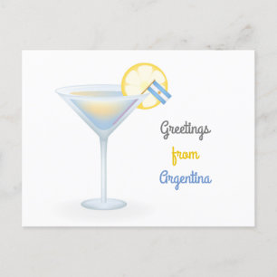 Postal Festiva Saludos desde Argentina Cocktail Holiday Card