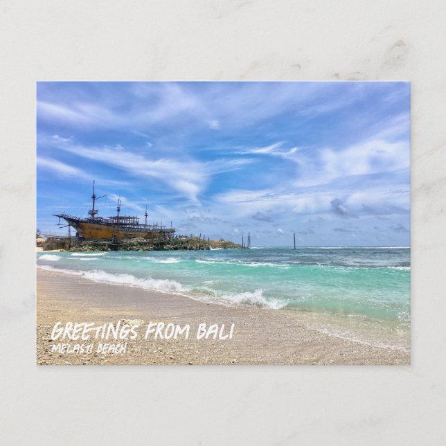 Postal Festiva Saludos desde Bali Postcard (Anverso)