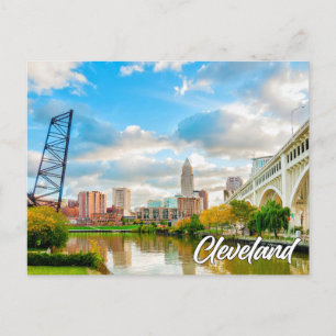 Postal Festiva Saludos desde Cleveland, Ohio, EEUU