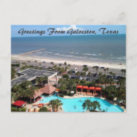 Saludos desde Galveston, Texas Postcard