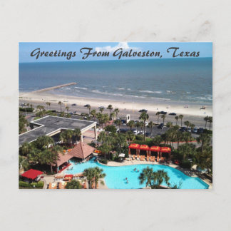 Postal Festiva Saludos desde Galveston, Texas Postcard