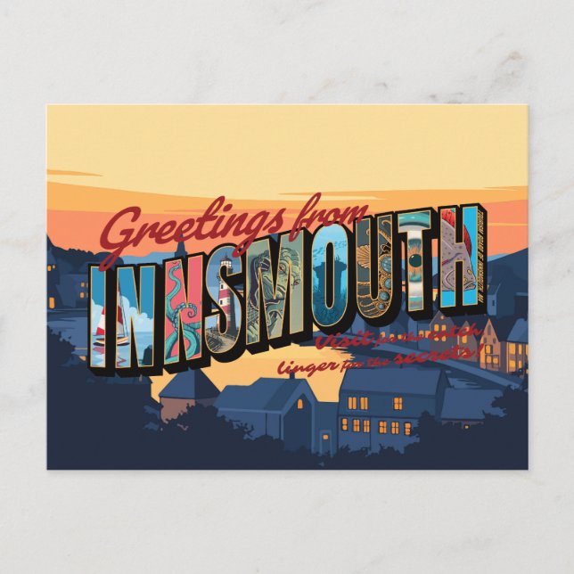 Postal Festiva Saludos desde Innsmouth (Anverso)