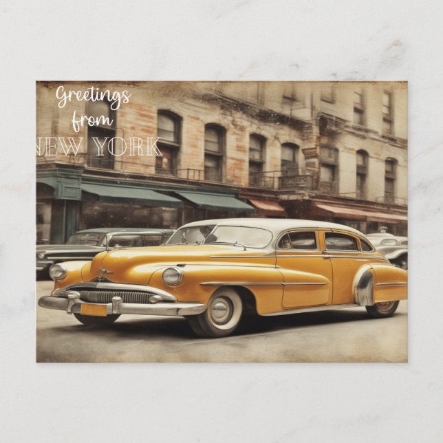 Postal Festiva Saludos desde Nueva York (Anverso)