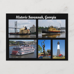 Postal Festiva Saludos desde Savannah Georgia