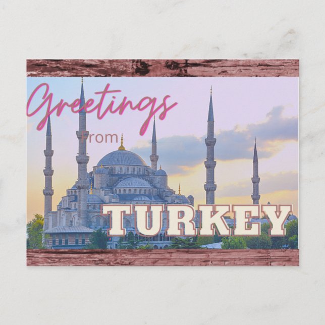 Postal Festiva Saludos desde Turquía (Anverso)