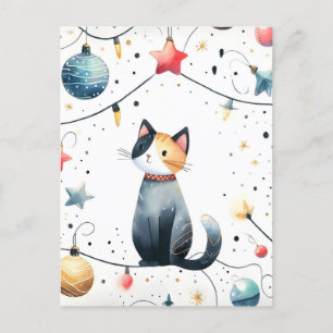 Postal Festiva Saludos navideños