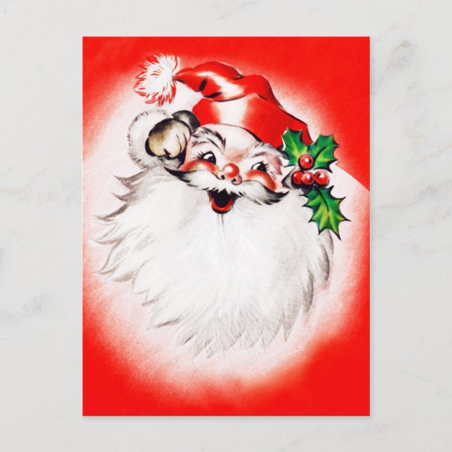 Postal Festiva Saludos navideños de Jolly (Anverso)