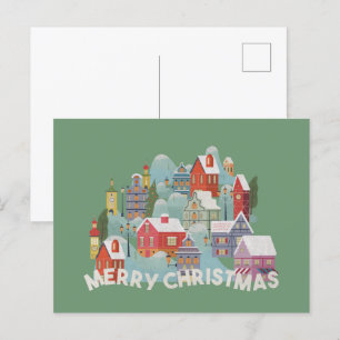 Postal Festiva Saludos navideños de la Ciudad del Invierno