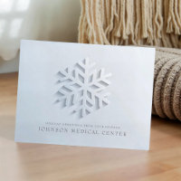 Saludos Navideños Médicos Elegantes Modernos Copo