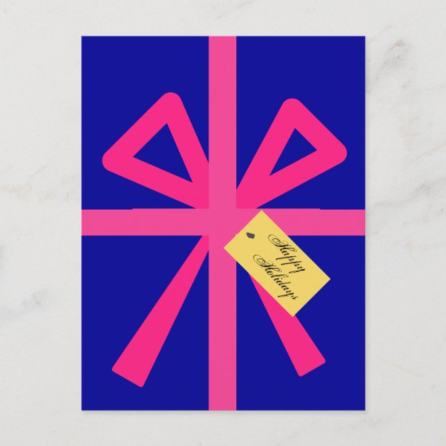 Postal Festiva Saludos personalizados de negocios modernos de Rea (Anverso)