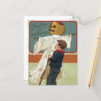 Postal Festiva Saludos vintage de Halloween de principios del sig