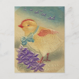 Postal Festiva Saludos vintage de Pascua