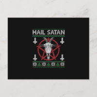 Salve Satan Cabra Cabeza Pentagrama Divertido Satá