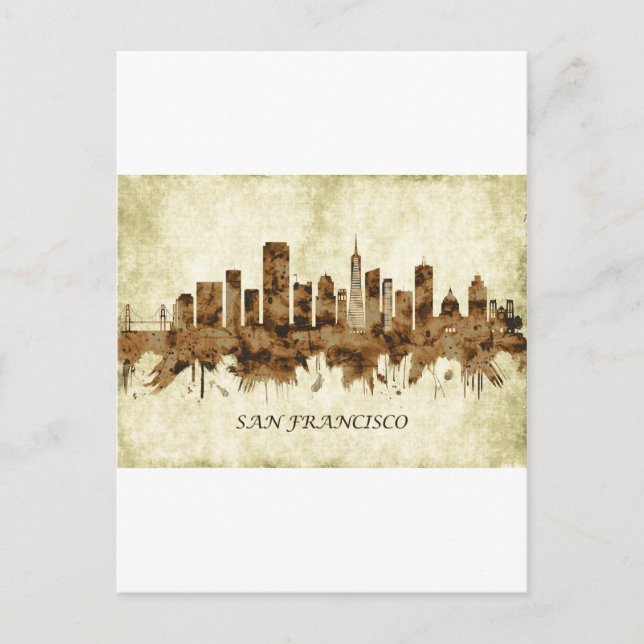 Postal Festiva San Francisco California Cityscape (Anverso)