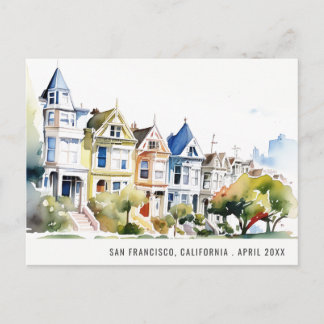Postal Festiva San Francisco Painted Ladies Landscape Travel