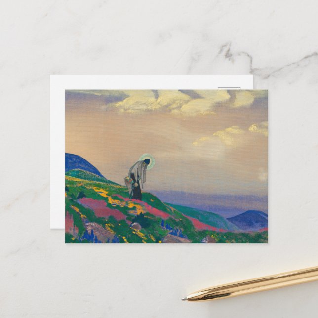 Postal Festiva San Panteleimón, el sanador de Nicholas Roerich (Anverso/Reverso In Situ)