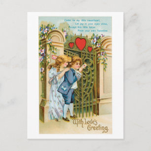 Postal Festiva San Valentín Antiguo