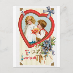 Postal Festiva San Valentín Antiguo