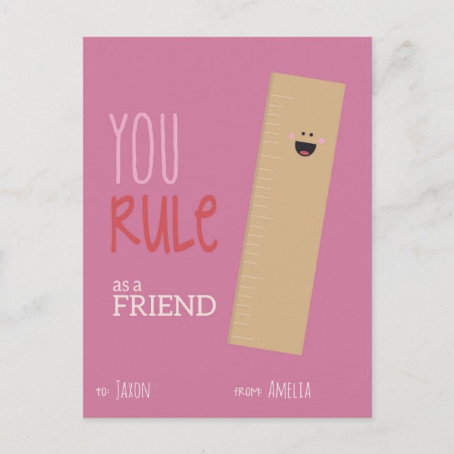 Postal Festiva San Valentín de clase (Anverso)