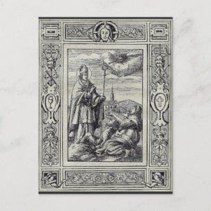 Postal Festiva San Valentín de Roma Grabado Arte Premium