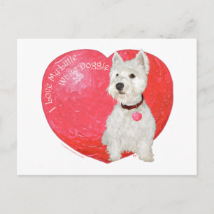 Postal Festiva San Valentín de West Highland White Terrier