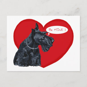 Postal Festiva San Valentín del Terrier Escocés