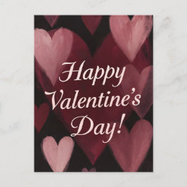 Postal Festiva San Valentín Lleno de Corazones de Tiza
