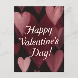 Postal Festiva San Valentín Lleno de Corazones de Tiza