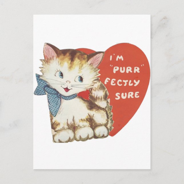 Postal Festiva San Valentín puramente Kitty (Anverso)
