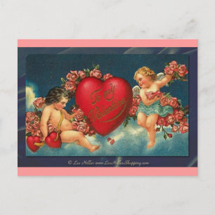 Postal Festiva San Valentín Victoriano A Mi San Valentín