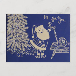 Postal Festiva Santa alegre