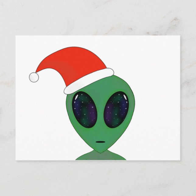 Postal Festiva Santa alien (Anverso)
