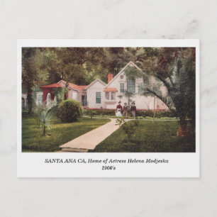 Postal Festiva Santa Ana CA, Casa de Helena Modjeska antigua post