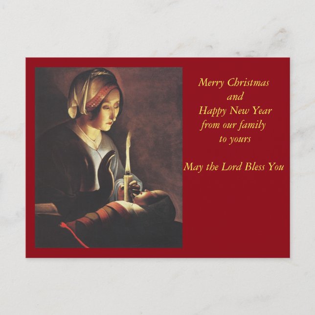 Postal Festiva Santa Ana con el niño Cristo de la gira (Anverso)