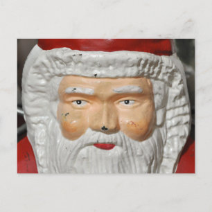 Postal Festiva Santa antiguo, Navidad, soporte de árbol,
