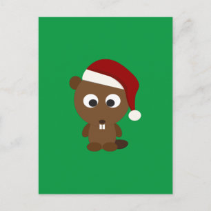 Postal Festiva Santa Beaver
